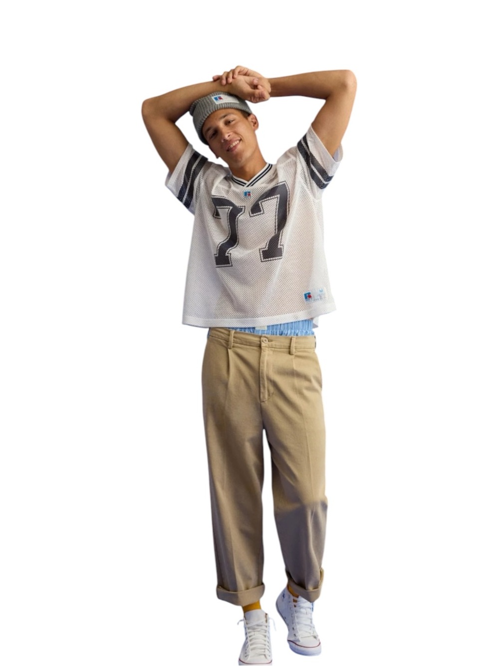 NEW!!!AE x Russell Athletic Graphic Mesh Jersey